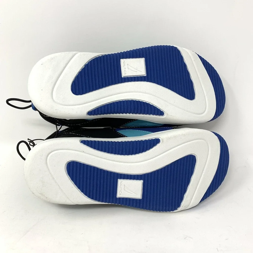 Nautica Kids Sz 4 Sports‎ Sandals Open Toe Athletic Beach Water Helm Black Blue